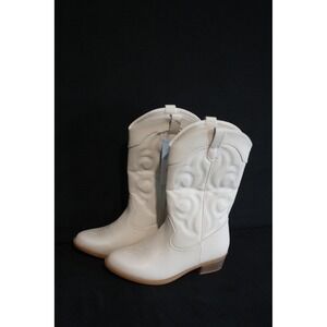 Cat & Jack Western Cowboy Boots Girls 2 Montana Cowgirl Ivory NWT Festival Boho